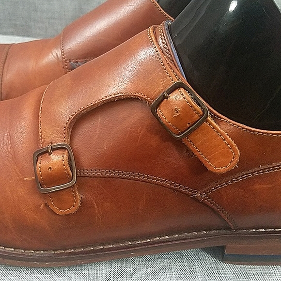Sweeney London Marston brown leather monk strap Oxford dress shoe men's sz 10M - Picture 9 of 12